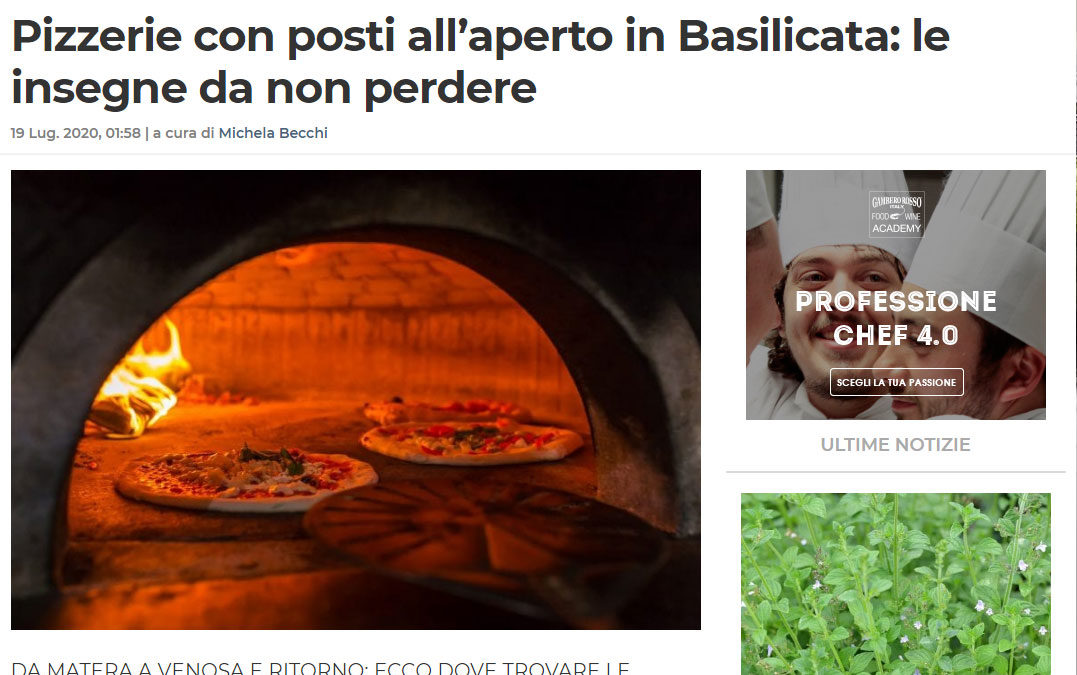 Pizzerie con posti all’aperto in Basilicata: le insegne da non perdere